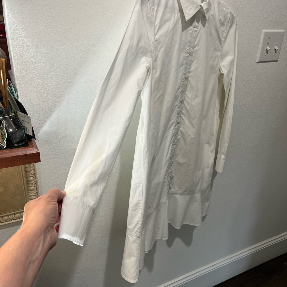 DRAPER JAMES TULIP WHITE COTTON SHIRT DRESS SIZE 4 - Picture 11 of 16